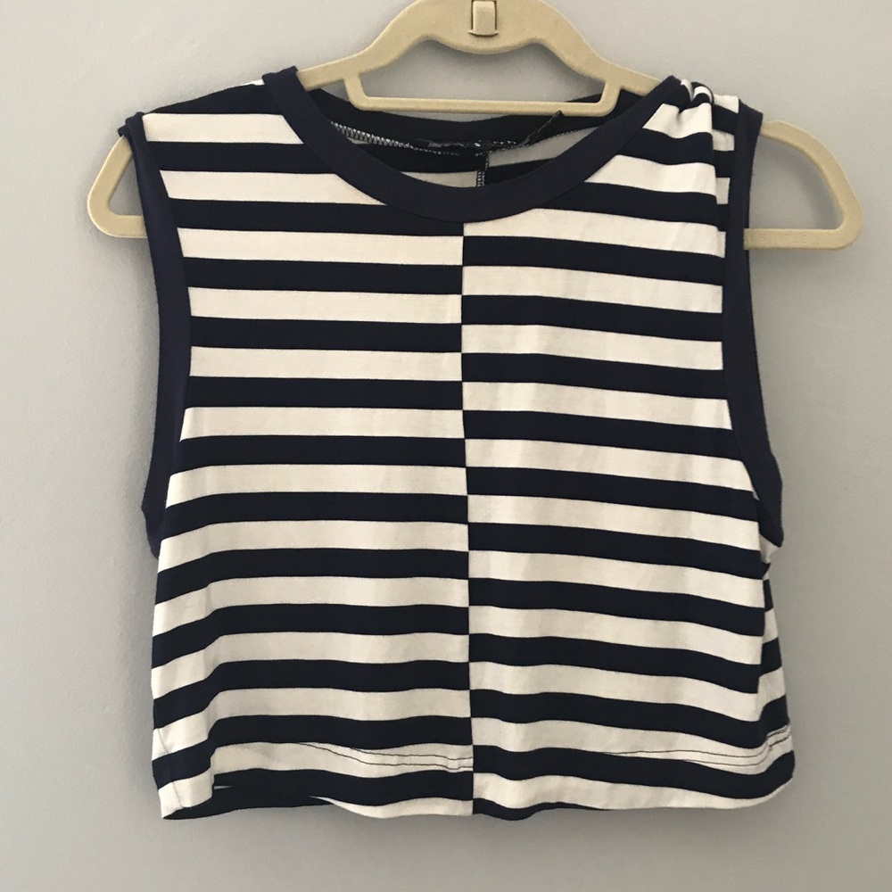 The Fifth Label Striped Cropped Tank Top